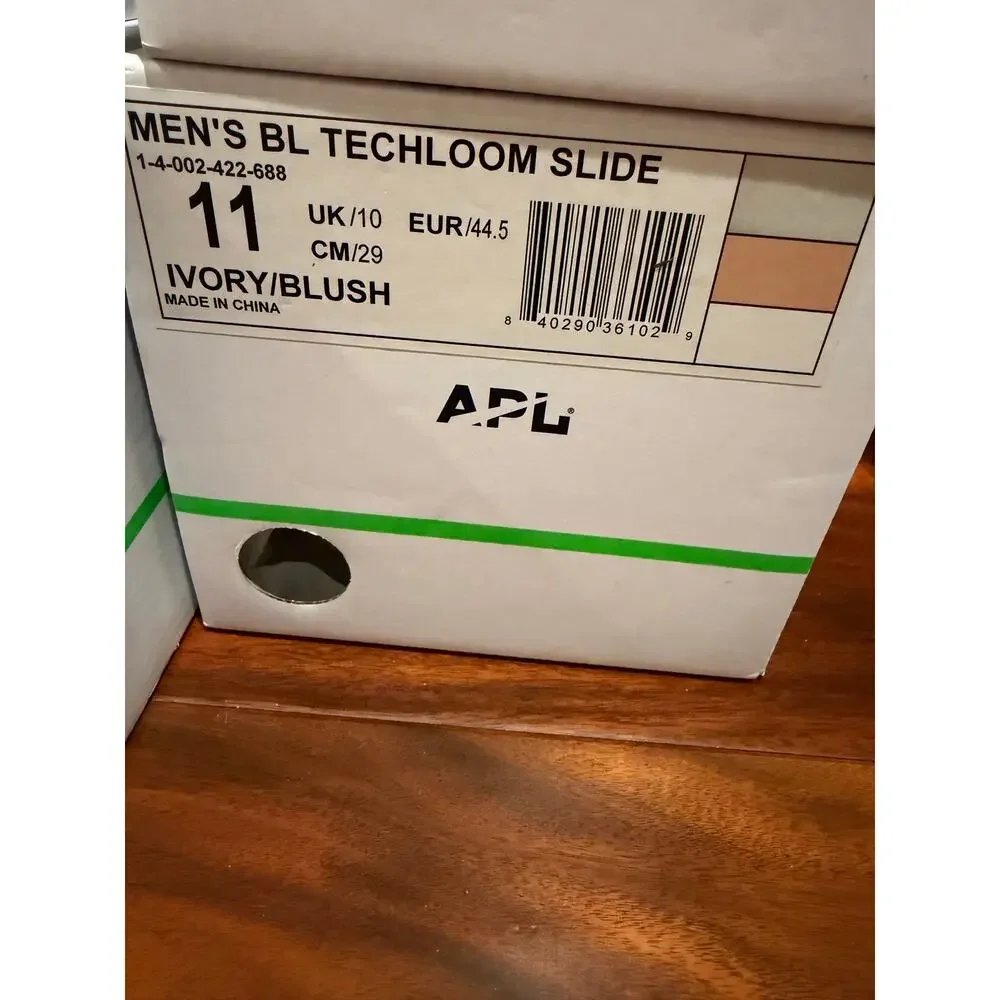 New APL mens  techloom ivory blush slides sandals size 11